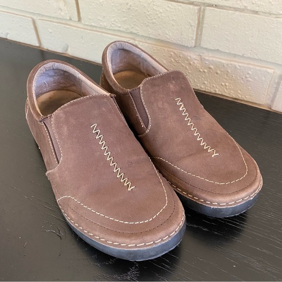 Vionic Womens 9.5 Addison Orthaheel Brown Suede Leather Slip-On Casual Loafers - Picture 1 of 7